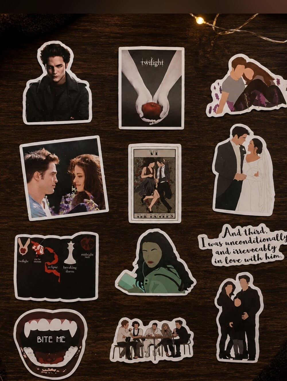 3 for $20 Twilight Saga Bella Edward Cullens 12 Pack Sticker Bundle New